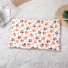 Cartoon Dog Paw Love Print Pet Nest Mat Comfortable Cat And Dog Nest Bed