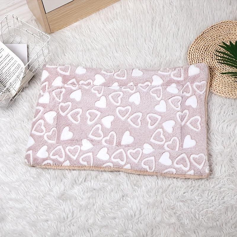 Cartoon Dog Paw Love Print Pet Nest Mat Comfortable Cat And Dog Nest Bed