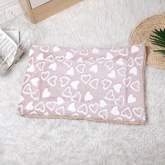 Cartoon Dog Paw Love Print Pet Nest Mat Comfortable Cat And Dog Nest Bed