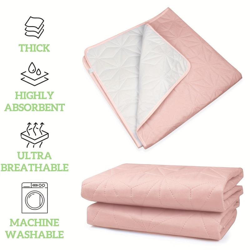 Washable Dog Pillow Mat Reusable Pet Pad for Dogs Cats Rabbit Pink