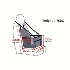 Portable Dog Car Seat - Safe and Cozy Travel for Your Pet