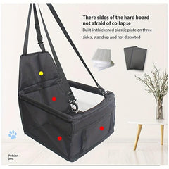 Portable Dog Car Seat - Safe and Cozy Travel for Your Pet