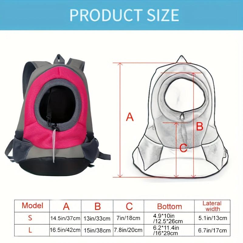 Portable Pet Chest Bag Dog Backpack Breathable Mesh Front Bag For Puppy