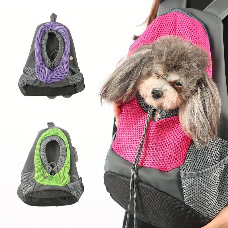 Portable Pet Chest Bag Dog Backpack Breathable Mesh Front Bag For Puppy