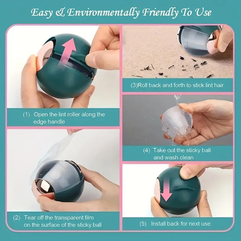 Pet Hair Remover Sticky Roller Ball Washable Reusable Dog Cat Fur Cleaner