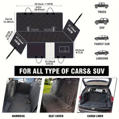 Waterproof Dog Car Seat Cover with Mesh Window
