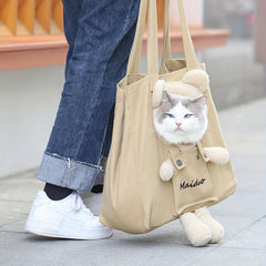 Bear Shaped Pet Shoulder Bag Comfortable Cat Carrier Bag