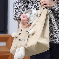 Bear Shaped Pet Shoulder Bag Comfortable Cat Carrier Bag