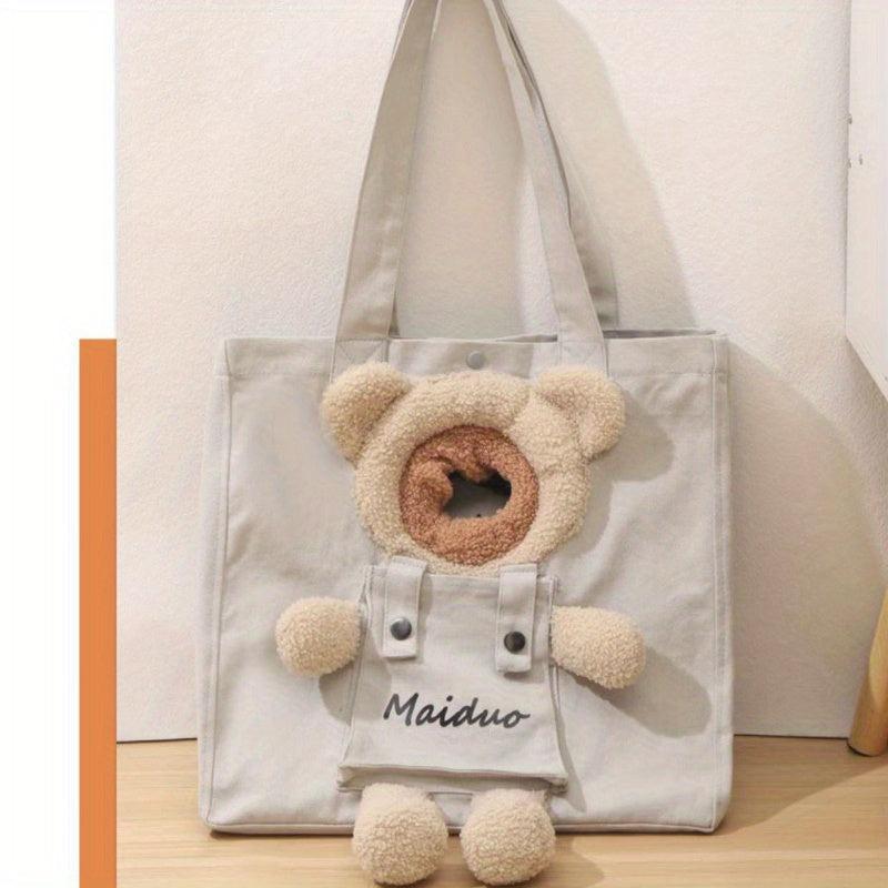 Bear Shaped Pet Shoulder Bag Comfortable Cat Carrier Bag
