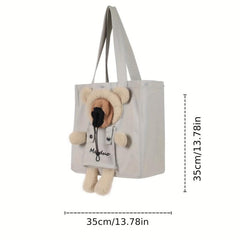 Bear Shaped Pet Shoulder Bag Comfortable Cat Carrier Bag