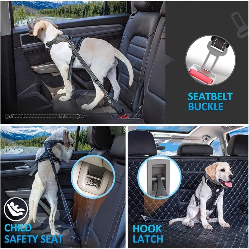 Adjustable Dog Car Harness for Safe Travel