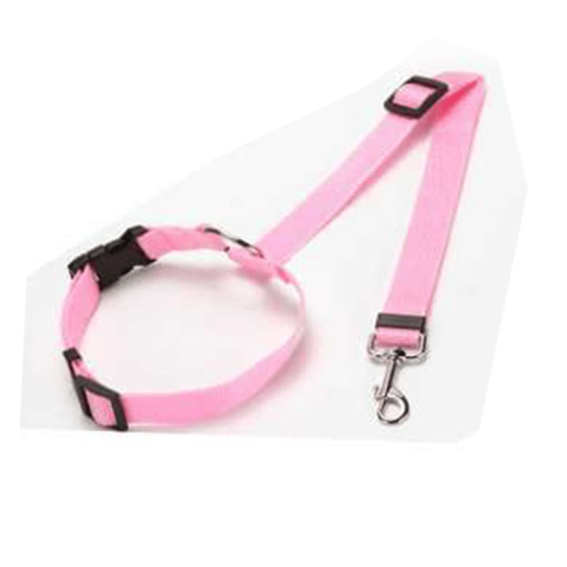 2 In 1 Pet Car Seat Belt Nylon Lead Leash Backseat Safety Belt for Dog & Cat
