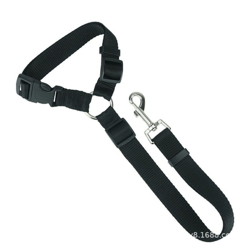 2 In 1 Pet Car Seat Belt Nylon Lead Leash Backseat Safety Belt for Dog & Cat