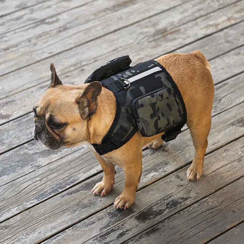 Camouflage Dog Self Backpack Portable Pet Vest For Going Out