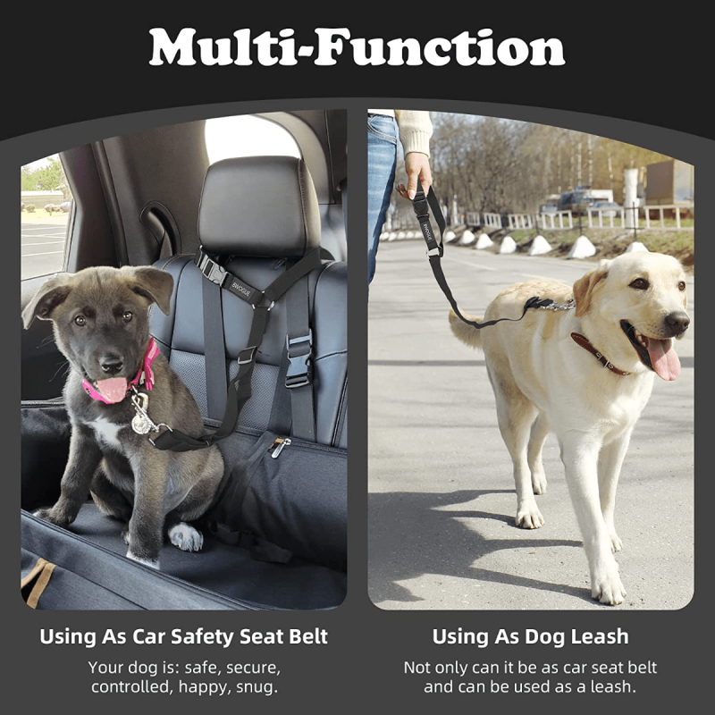 Waterproof Dog Car Seat Cover & Seat Belt Strap for Cars Trucks