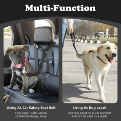 Waterproof Dog Car Seat Cover & Seat Belt Strap for Cars Trucks