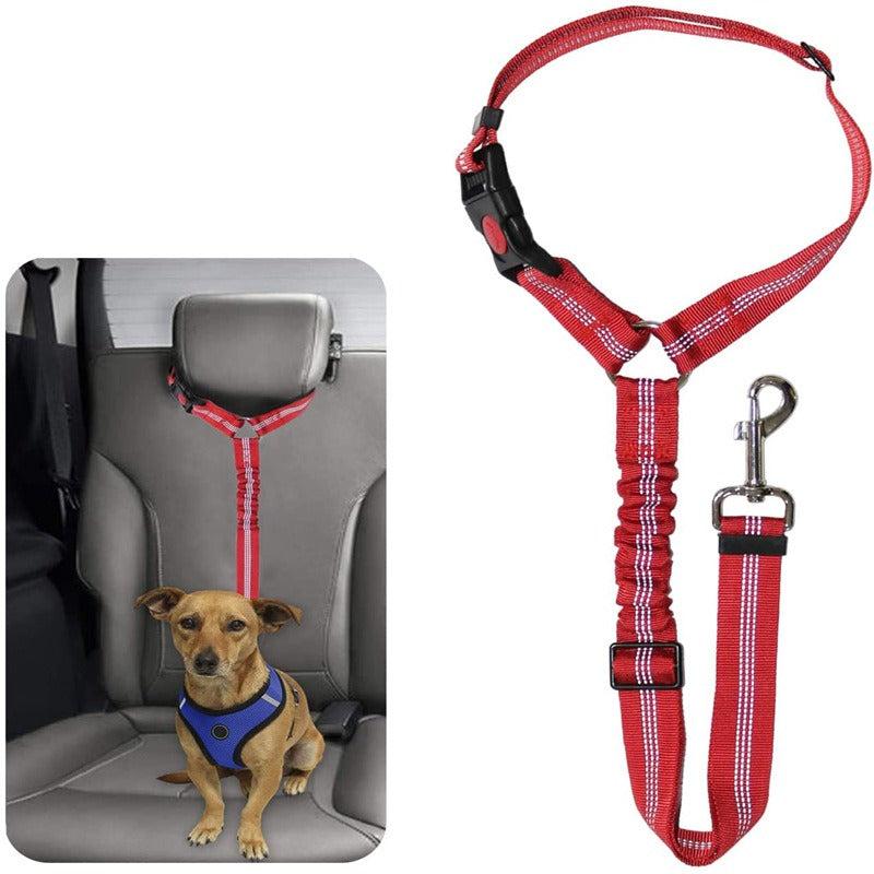 Pet Car Safety Belt Elastic Reflective Dog Seat Belt Dog Traction Rope