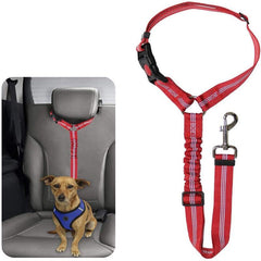 Pet Car Safety Belt Elastic Reflective Dog Seat Belt Dog Traction Rope