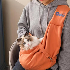 Pet Shoulder Bag Reversible Travel Bag Adjustable Pet Backpack