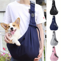 Pet Shoulder Bag Reversible Travel Bag Adjustable Pet Backpack