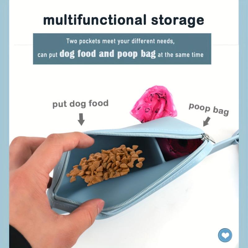 Silicone Dog Treat Bag Pet Training Hands Snack Pouch