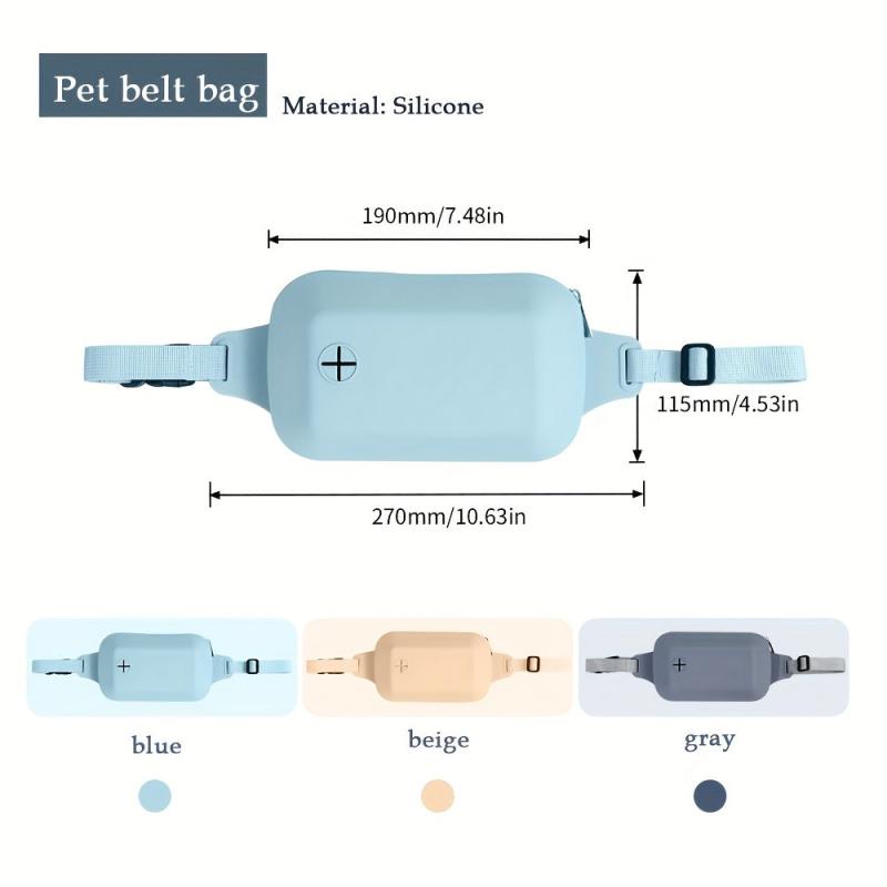 Silicone Dog Treat Bag Pet Training Hands Snack Pouch