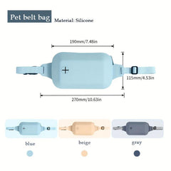 Silicone Dog Treat Bag Pet Training Hands Snack Pouch