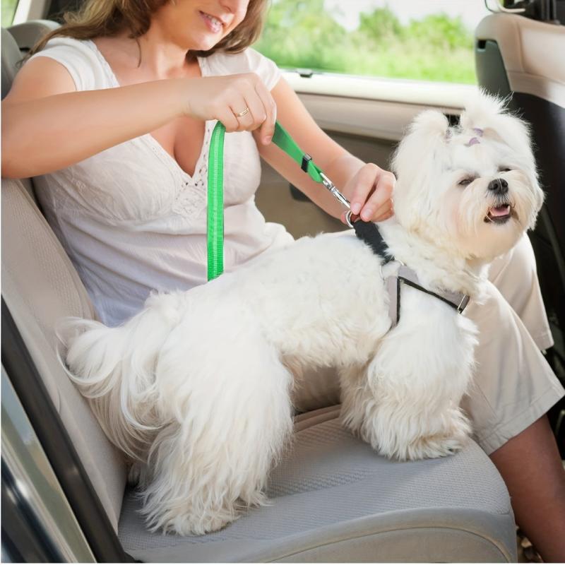 Adjustable Dog Leash Car Seat Belt Retractable Safety Rope