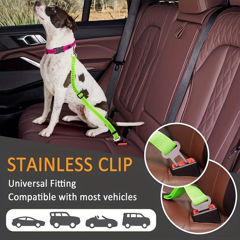 Adjustable Nylon Dog Seat Belt - Keep Your Pet Safe and Secure