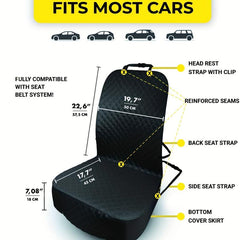 Waterproof Car Front Seat Dog Cover Protector Against Mud Fur Scratches