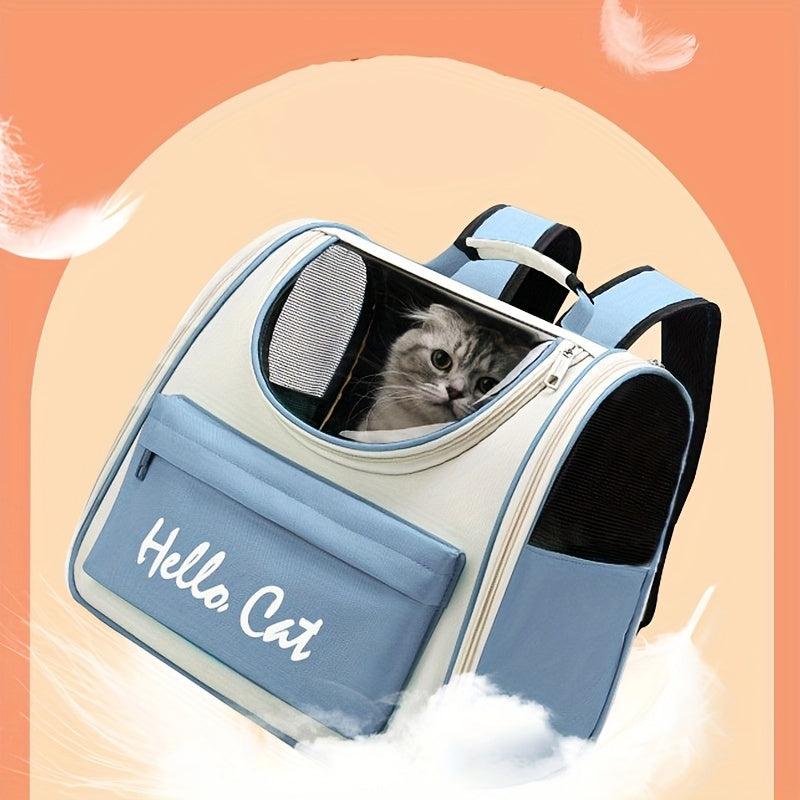 Pet Carrier Bag Cat Backpack Outdoor Portable Double Shoulder Cat Bag