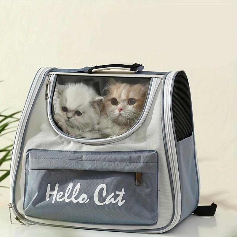 Pet Carrier Bag Cat Backpack Outdoor Portable Double Shoulder Cat Bag