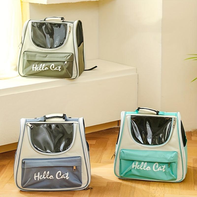 Pet Carrier Bag Cat Backpack Outdoor Portable Double Shoulder Cat Bag