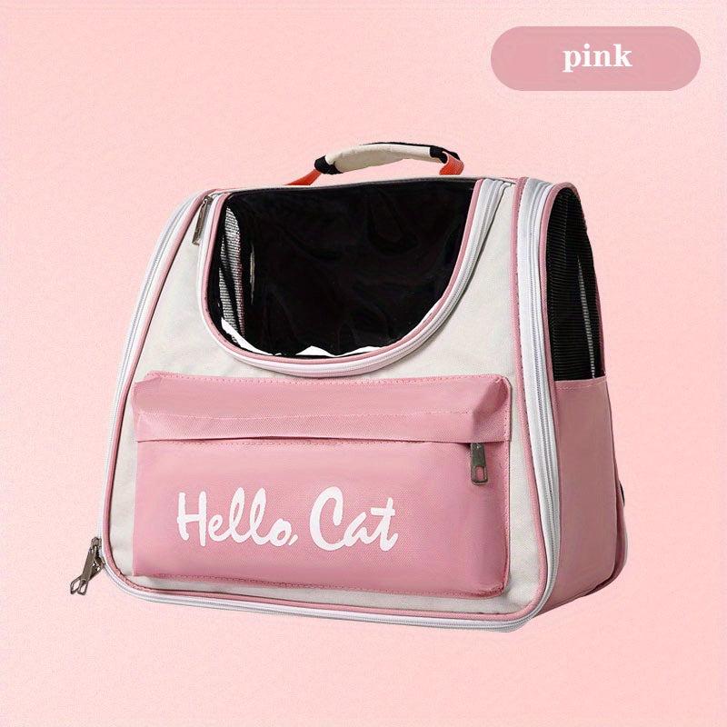 Pet Carrier Bag Cat Backpack Outdoor Portable Double Shoulder Cat Bag