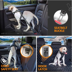 Heavy Duty Dog Seat Belt Nylon Retractable Vehicle Safety Harness