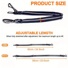 Heavy Duty Dog Seat Belt Nylon Retractable Vehicle Safety Harness