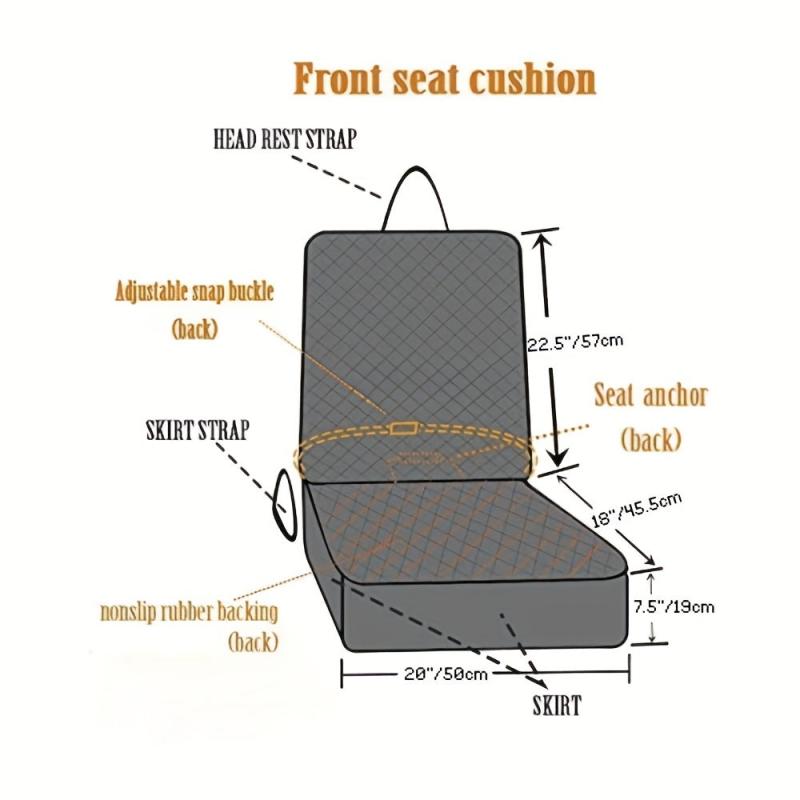 Waterproof Pet Car Mat Dog Front Seat Cover Single Seat Cover for Dog