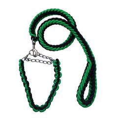 Nylon 8-Strand Braided Dog Leash & Collar Set for Large Dogs