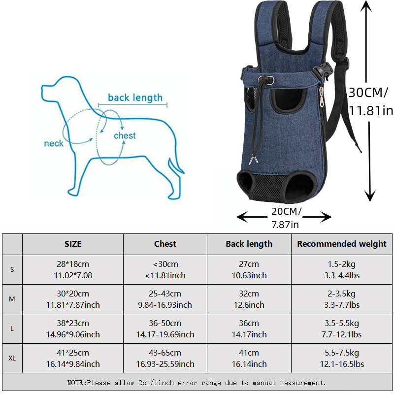 Portable Pet Backpack for Travel Hiking Camping