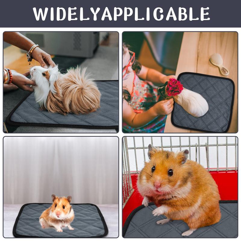 4Pcs Guinea Pig Cage Liners Fleece Bedding Absorbent Anti Slip Mats