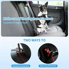 Chew Proof Dog Car Safety Belt Steel Cable Restraint for Travel
