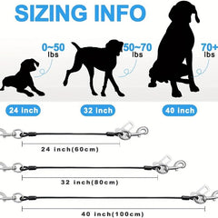 Chew Proof Dog Car Safety Belt Steel Cable Restraint for Travel