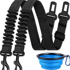 3pcs Retractable Dog Seat Belt Adjustable Pet Safety for Vehicles
