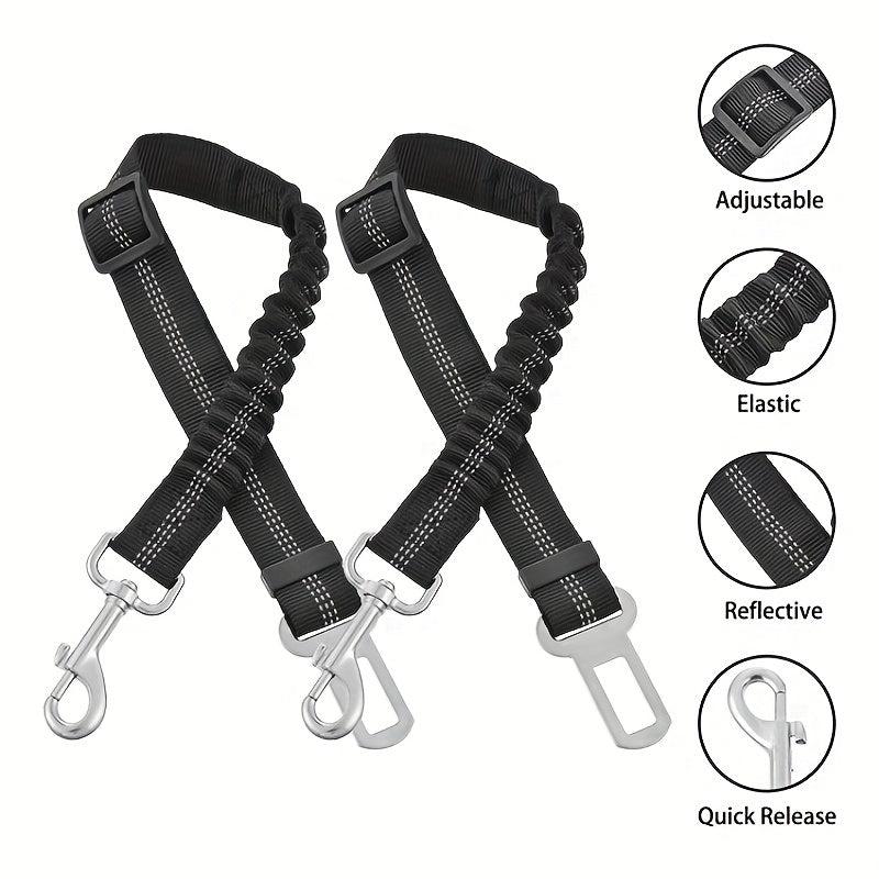 Reflective Dog Seat Belt Elastic Pet Car Safety Rope