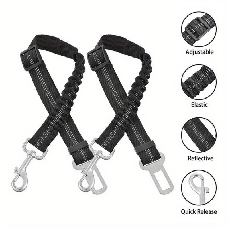 Reflective Dog Seat Belt Elastic Pet Car Safety Rope