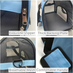 Pet Travel Bag Breathable Outing Bag Cat Carrier Portable Foldable