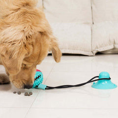 Dog Toy Pet Toy Ball Suction Cup Pull Rope Molar Leak Food Ball Chew Durable