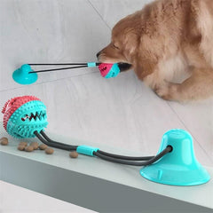 Dog Toy Pet Toy Ball Suction Cup Pull Rope Molar Leak Food Ball Chew Durable