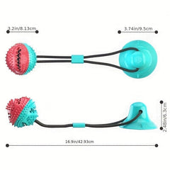 Dog Toy Pet Toy Ball Suction Cup Pull Rope Molar Leak Food Ball Chew Durable
