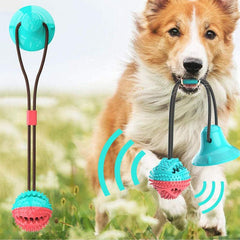 Dog Toy Pet Toy Ball Suction Cup Pull Rope Molar Leak Food Ball Chew Durable